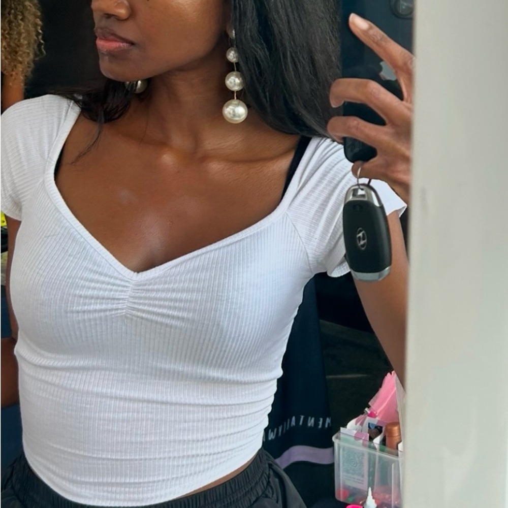 Sweetheart Neckline Crop Top